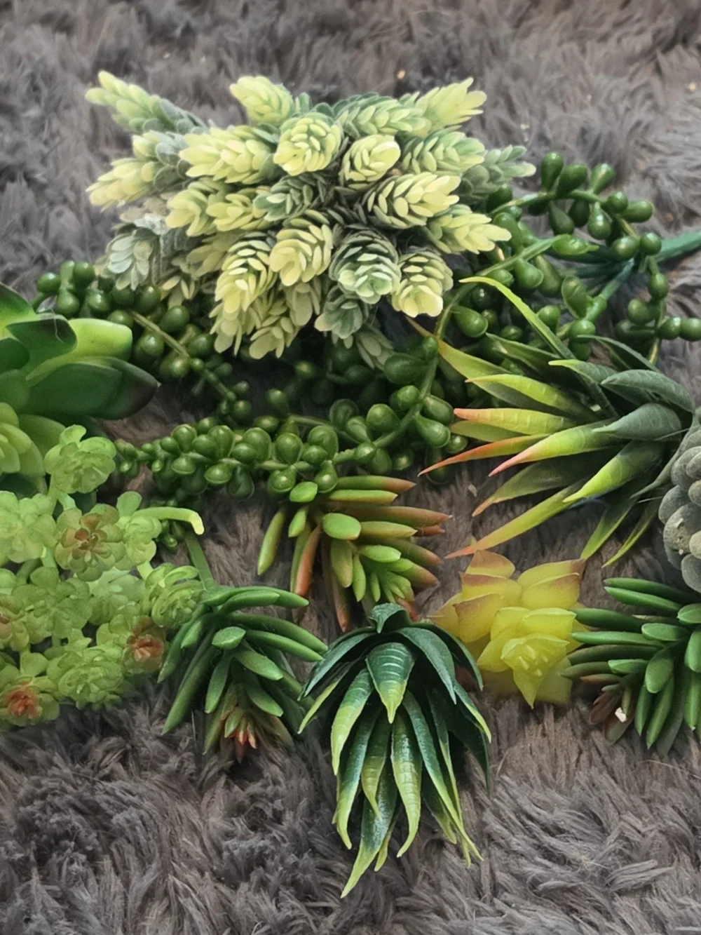 Assorted Green Faux Succulent Tray - Home Accents